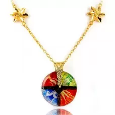 Кулон с цепочкой DS-71423 с ярким рисунком