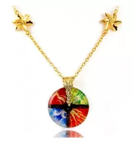 Кулон с цепочкой DS-71423 с ярким рисунком