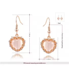 Серьги ROZI RR-37320B с подвеской в форме сердца