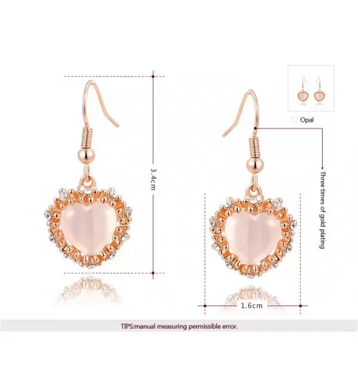 Серьги ROZI RR-37320B с подвеской в форме сердца