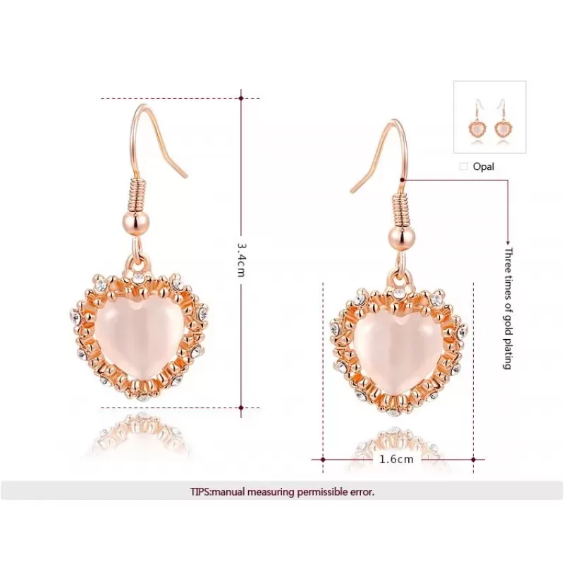 Серьги ROZI RR-37320B с подвеской в форме сердца