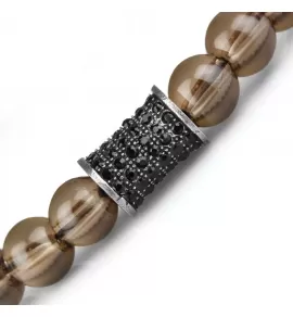 Браслет на резинке из раухтопаза с фианитами Everiot Select LNS-2126