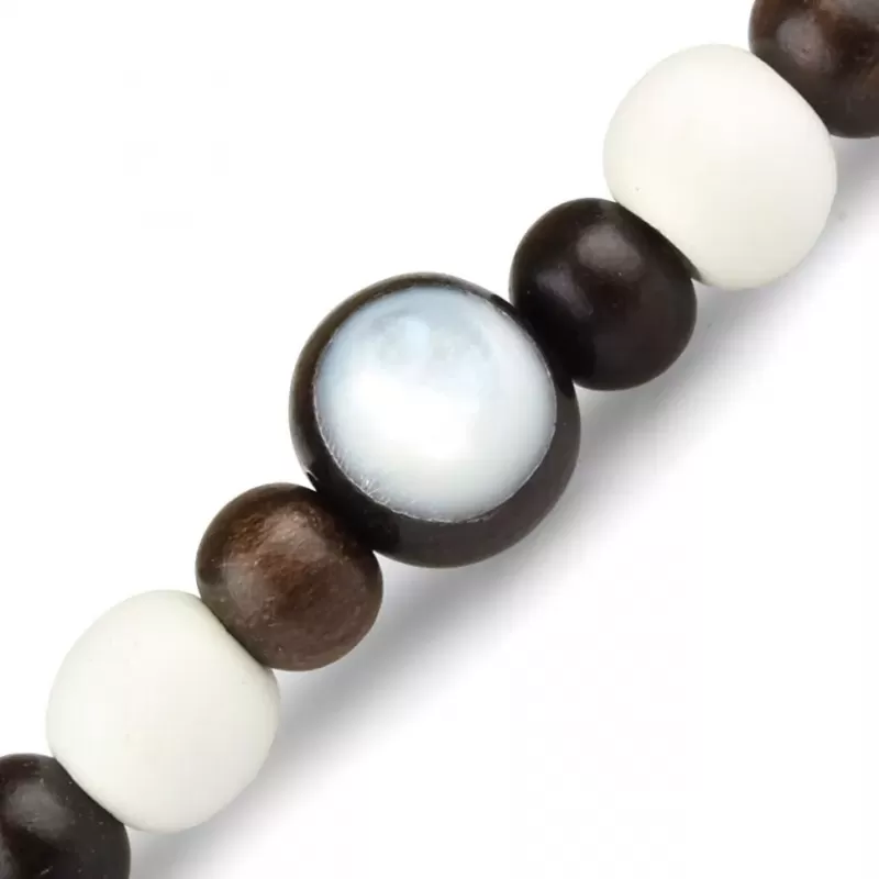 Браслет в два оборота из дерева на резинке Everiot Select LNS-3105