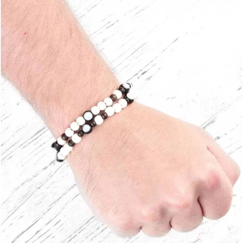 Браслет в два оборота из дерева на резинке Everiot Select LNS-3105