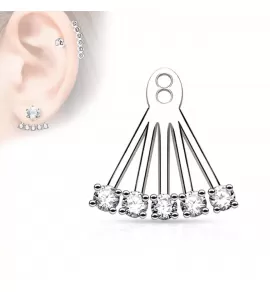 Подвеска для сережек TATIC ED-07-C с фианитами