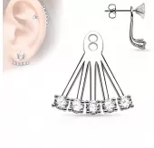 Подвеска для сережек TATIC ED-07-C с фианитами