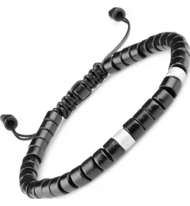 Черный браслет в стиле Шамбала Everiot Select LNS-2012 из керамических бусин
