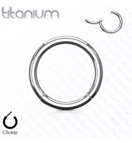 Кольцо кликер из титана Pirslab RHT3 серьга для пирсинга септума, хряща уха, брови, носа, губ, пупка, сосков (от 6 мм до 12 мм)