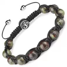 Браслет Everiot Select LNS-2267 Шамбала из яшмы с символом "ОМ"