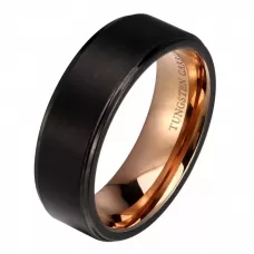 Черное кольцо из карбида вольфрама INFY TU-074R (8 мм)