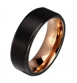 Черное кольцо из карбида вольфрама INFY TU-074R (8 мм)