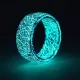 Светящееся кольцо Lonti glow Blue Malachite, 8 мм