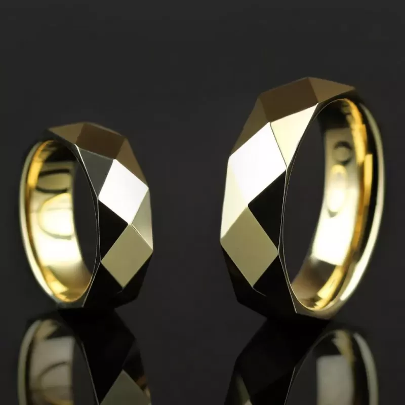 Кольцо из карбида вольфрама INFY R-TG-0071 граненое