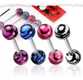 Набор из 4 штанг для пирсинга языка PiercedFish VB-007