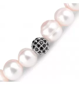 Эластичный браслет Everiot Select LNS-2167 из барочного жемчуга с фианитами