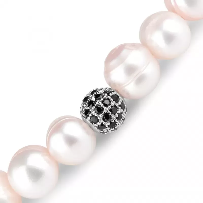 Эластичный браслет Everiot Select LNS-2167 из барочного жемчуга с фианитами