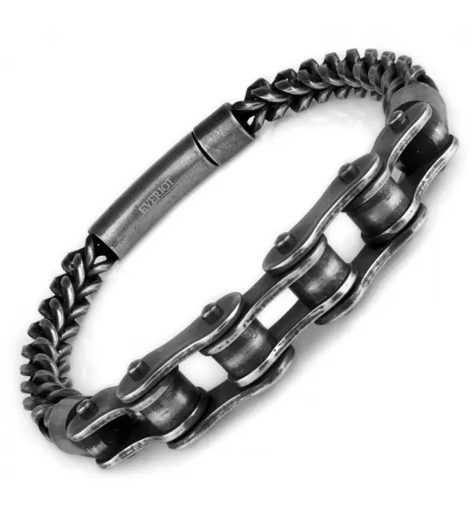 Мужской браслет из стали Everiot SB-MJ-15263 с велосипедной цепью