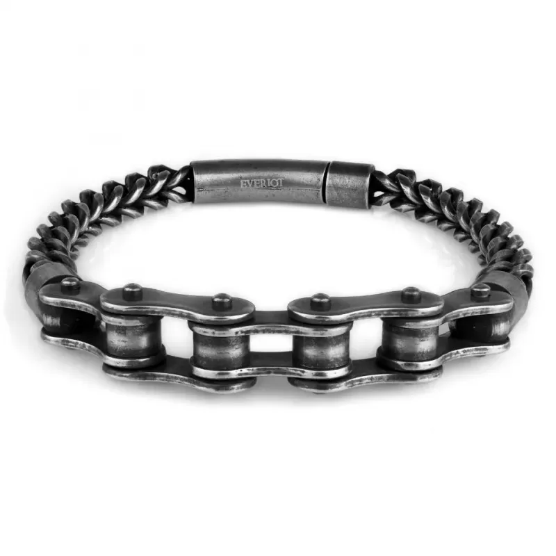 Мужской браслет из стали Everiot SB-MJ-15263 с велосипедной цепью