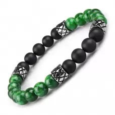 Браслет из агата и тонированного кварца на резинке Everiot Select LNS-2127