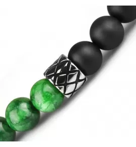 Браслет из агата и тонированного кварца на резинке Everiot Select LNS-2127