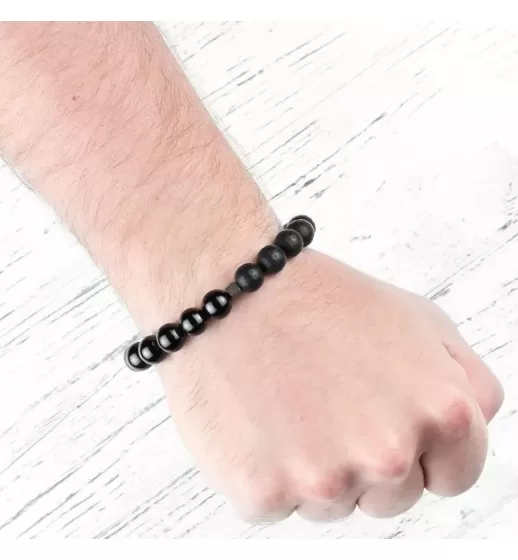 Браслет из бусин агата на резинке Everiot Select LNS-0290