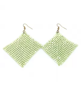 Серьги Indigo ING-RR-119 салатовые Disco Ball