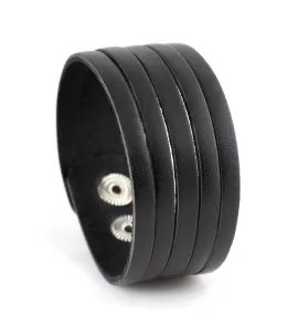 Кожаный браслет мужской Scappa P-601 черный