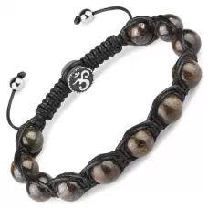 Браслет Everiot Select LNS-2265 Шамбала из бронзита с символом "ОМ"