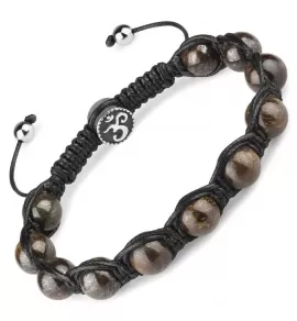 Браслет Everiot Select LNS-2265 Шамбала из бронзита с символом "ОМ"