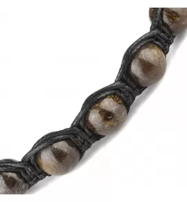 Браслет Everiot Select LNS-2265 Шамбала из бронзита с символом "ОМ"