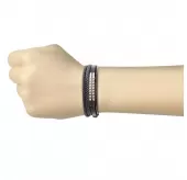 Плетеный браслет из экокожи TATIC SLQ-1016R черный мужской