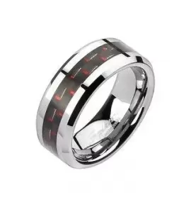 Стальное кольцо Spikes R-M2315 с карбоновой вставкой