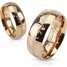 Кольцо Всевластия EVERIOT RTG-2763-RD из вольфрама, розовое золото