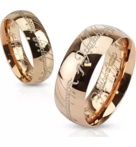 Кольцо Всевластия EVERIOT RTG-2763-RD из вольфрама, розовое золото