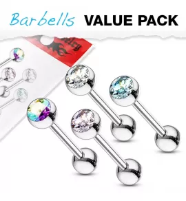 Набор из 4 штанг для пирсинга языка PiercedFish VB-011