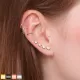 Серьга микроштанга для пирсинга уха PiercedFish JA02-ST из стали