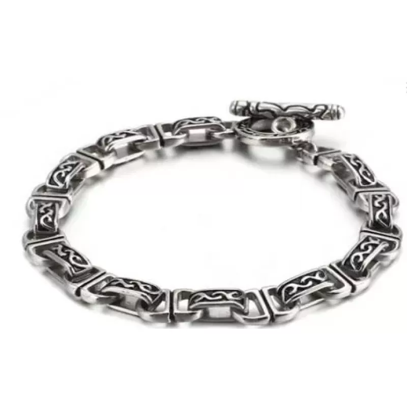 Мужской браслет-цепь из стали Everiot SB-MJ-15269 с орнаментом