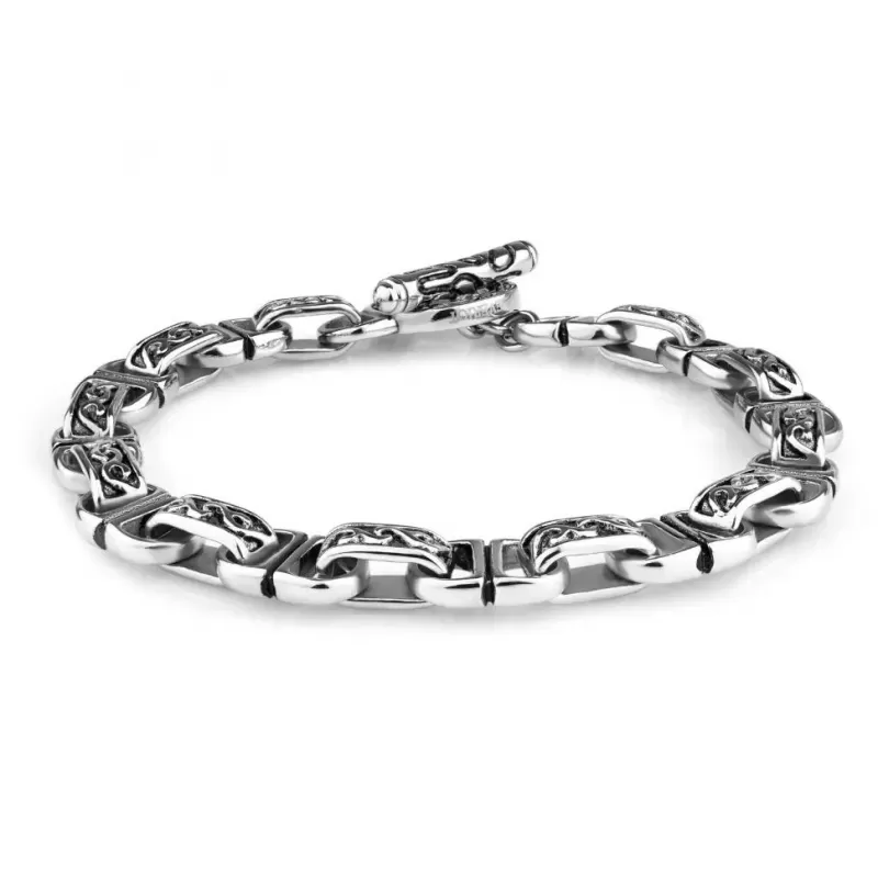 Мужской браслет-цепь из стали Everiot SB-MJ-15269 с орнаментом