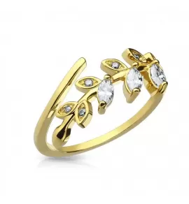 Безразмерное незамкнутое кольцо для пальцев ног/на фалангу TATIC R-A17555-GD в виде веточки