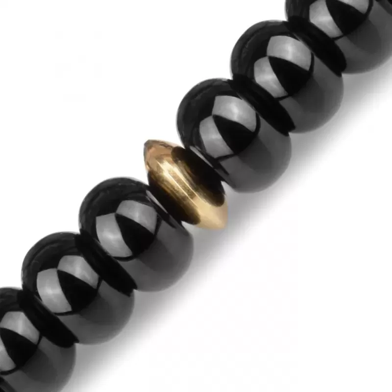 Браслет ручной работы на резинке Everiot Select LNS-2014 из агата с фианитами