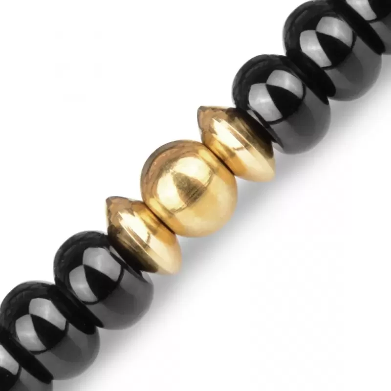 Браслет ручной работы на резинке Everiot Select LNS-2014 из агата с фианитами