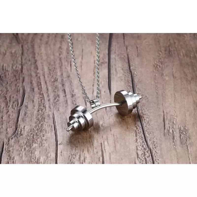 Мужской кулон в форме штанги Everiot SPD-XP-1811 на стальной цепочке