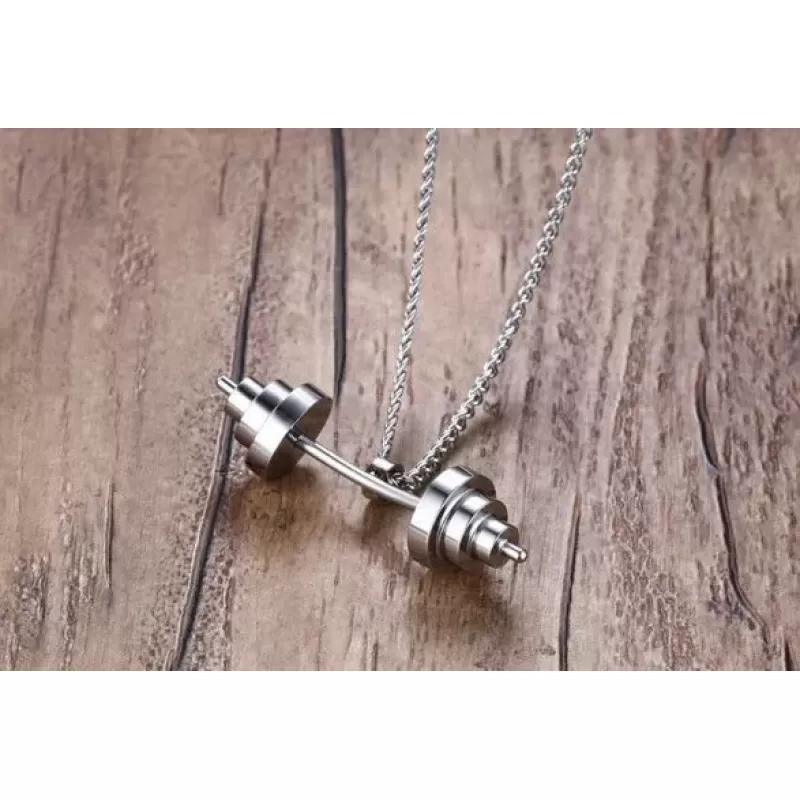 Мужской кулон в форме штанги Everiot SPD-XP-1811 на стальной цепочке