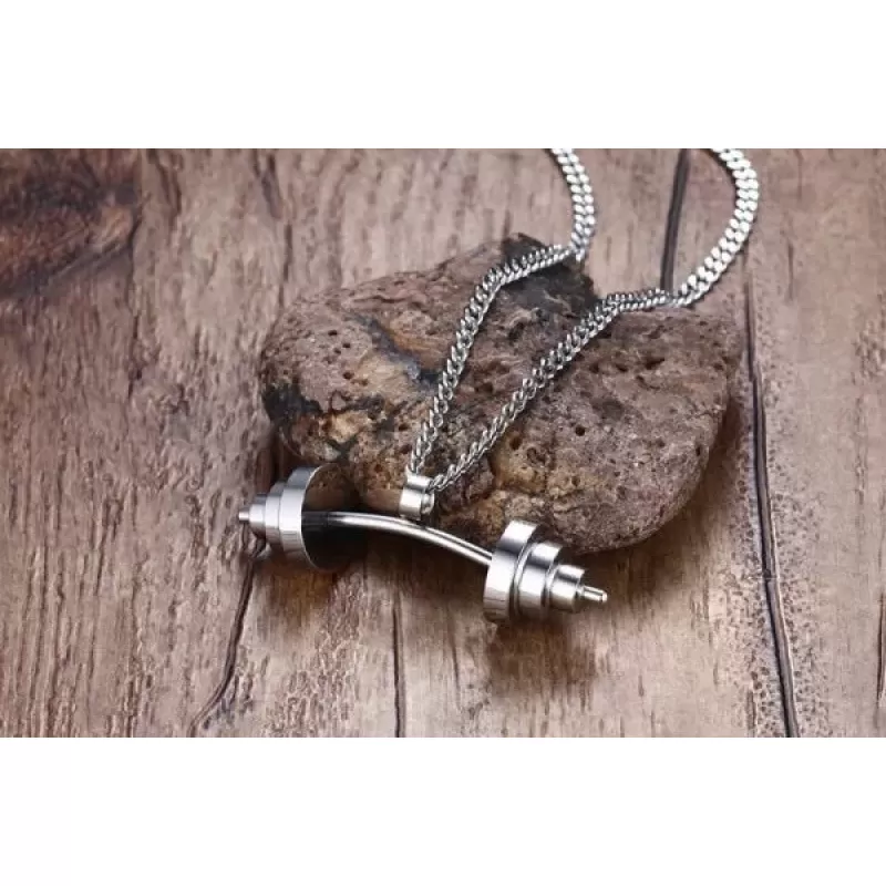 Мужской кулон в форме штанги Everiot SPD-XP-1811 на стальной цепочке
