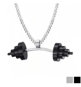 Мужской кулон в форме штанги Everiot SPD-XP-1811 на стальной цепочке