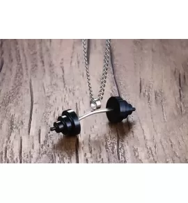 Мужской кулон в форме штанги Everiot SPD-XP-1811 на стальной цепочке