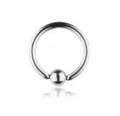 Серьга кольцо из титана с шариком Pirslab T23R для септума, хряща уха, брови, носа, губ, пупка, сосков, пирсинга смайл