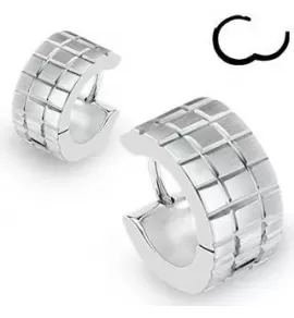 Серебристые серьги-кольца из стали TATIC SE0319