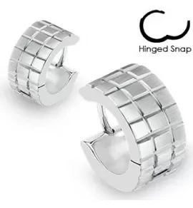 Серебристые серьги-кольца из стали TATIC SE0319