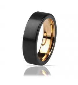 Черное кольцо из карбида вольфрама INFY RTG-4500